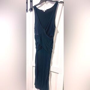 James Perse Cross-Bodice Midi Dress Side Large